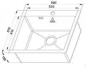 Мойка для кухни ZORG Steel Hammer X SH X 5951 купить в интернет-магазине сантехники Sanbest