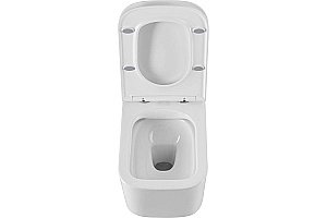 Унитаз подвесной Art&Max LATINA AM215CHR/SC белый, с сиденьем микролифт, безободковый купить в интернет-магазине Sanbest