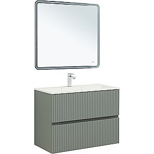 Тумба с раковиной Aquanet Джейн 100 313320 мисти грин для ванной в интернет-магазине Sanbest