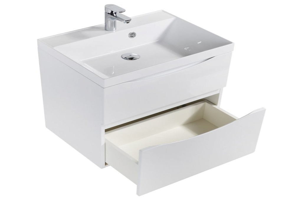 Тумба с раковиной BelBagno MARINO H60-2C-SO-BL-P 90 Bianco Lucido для ванной в интернет-магазине Sanbest