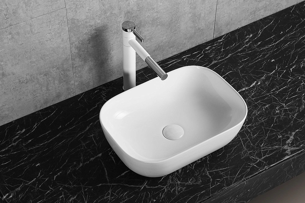 Раковина накладная CeruttiSpa 46 10441 белая купить в интернет-магазине Sanbest