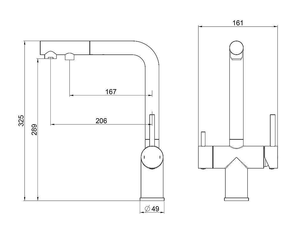 Смеситель для кухни WONZON & WOGHAND WW-88458018-BGM темный графит купить в интернет-магазине сантехники Sanbest