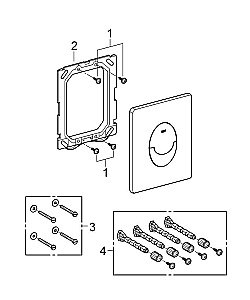 Кнопка для инсталляции Grohe Skate Air 38505SH0 альпин-белый купить в интернет-магазине сантехники Sanbest