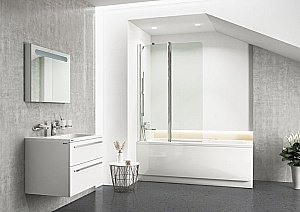 Шторка для ванны Ravak CVS2-100 хром купить в интернет-магазине Sanbest