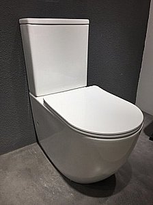 Унитаз-компакт Bravat GINA CX01008UW безободковый, с бачком, с крышкой микролифт купить в интернет-магазине Sanbest