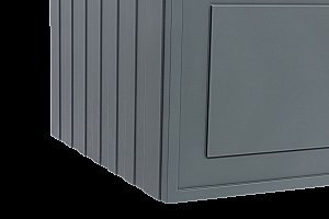 Тумба с раковиной LA FENICE Cubo Grigio TWIN 90 серая/ручки белые для ванной в интернет-магазине Sanbest