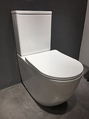 Унитаз-компакт Bravat GINA CX01008UW безободковый, с бачком, с крышкой микролифт купить в интернет-магазине Sanbest