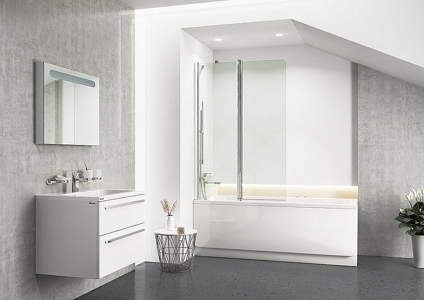 Шторка для ванны Ravak CVS2-100 хром купить в интернет-магазине Sanbest