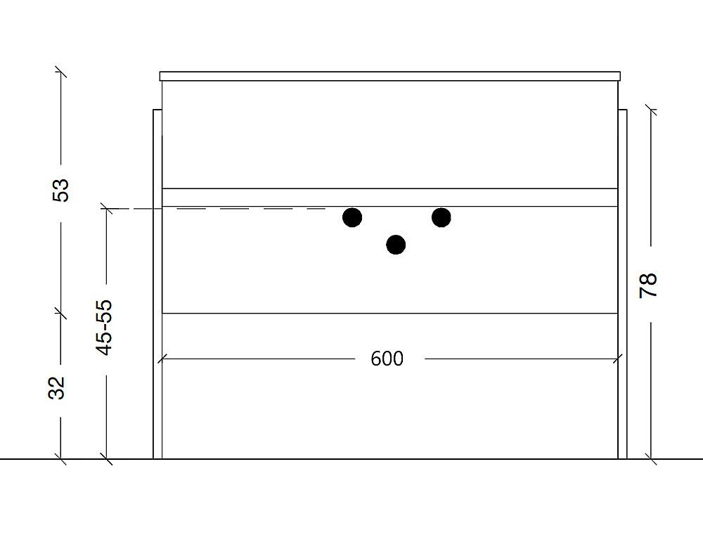 Тумба с раковиной Armadi Art Vallessi 60 белая для ванной в интернет-магазине Sanbest