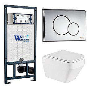 Унитаз с инсталляцией WeltWasser MARBERG 507 + HOFBACH 041 GL-WT + MAR 507 RD купить в интернет-магазине Sanbest