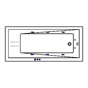 Гидромассажная ванна WhiteCross Wave Slim 180x80 SMART NANO хром купить в интернет-магазине Sanbest