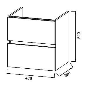 Тумба с раковиной Jacob Delafon TOLBIAC 50 дуб Давос натуральный для ванной в интернет-магазине Sanbest