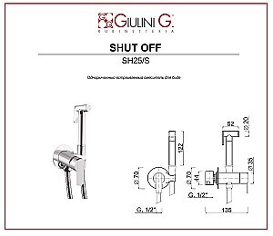 Гигиенический душ Giulini Surf FSH25/S хром купить в интернет-магазине сантехники Sanbest