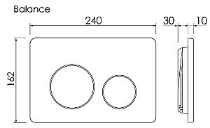 Кнопка для инсталляции Ceramica Nova Balance CN12-001CH хром глянцевый купить в интернет-магазине сантехники Sanbest