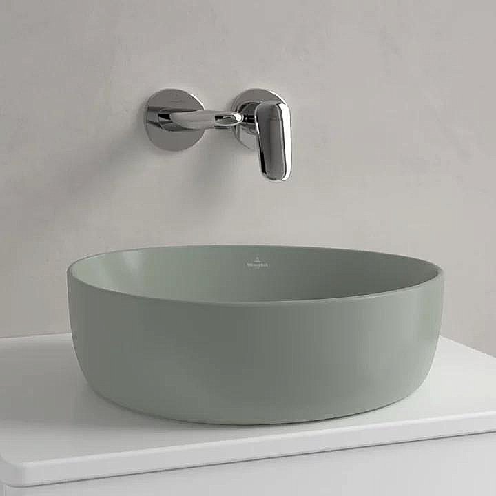 Раковина накладная Villeroy&Boch Antao 40 4A7240R8 утренняя зелень купить в интернет-магазине Sanbest