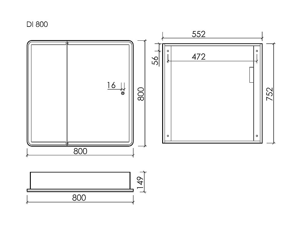 Зеркальный шкаф Sancos Diva DIV800 купить в интернет-магазине сантехники Sanbest