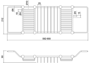 Полка Burlington A27 CHR хром купить в интернет-магазине сантехники Sanbest