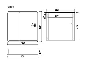 Зеркальный шкаф Sancos Diva DIV800 купить в интернет-магазине сантехники Sanbest