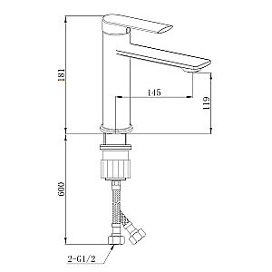 Смеситель для раковины Boch Mann MIMI BM8591 купить в интернет-магазине сантехники Sanbest
