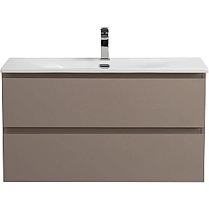 Тумба с раковиной BelBagno 100 KRAFT-1000-2C-SO-СO+BB-8099-100 бежевая матовая для ванной в интернет-магазине Sanbest