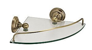 Полка стеклянная угловая FIXSEN RETRO FX-83803A купить в интернет-магазине сантехники Sanbest