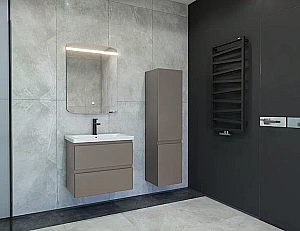 Тумба с раковиной Caprigo Forte 65 два ящика, айрон для ванной в интернет-магазине Sanbest