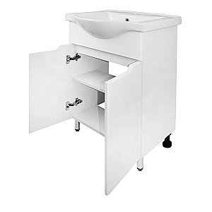 Тумба с раковиной Loranto Палермо CS00092518 50Н белая для ванной в интернет-магазине Sanbest