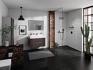 Держатель для туалетной бумаги Hansgrohe AddStoris 41753670 черный матовый купить в интернет-магазине сантехники Sanbest