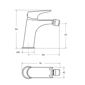 Смеситель для биде BelBagno MARINO-BD-CRM-W0 хром купить в интернет-магазине сантехники Sanbest