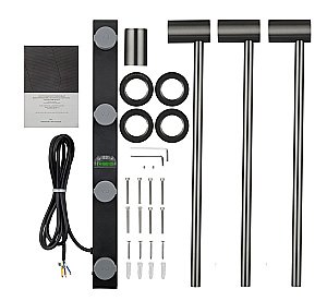 Полотенцесушитель электрический встраиваемый WONZON & WOGHAND HAMBURG, Темный графит (WW-AL313-GM) купить в интернет-магазине сантехники Sanbest