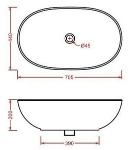 Раковина ARTCERAM WASHBASINS LCL002 01 00 bi 70 купить в интернет-магазине Sanbest