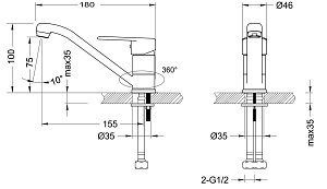 Смеситель для раковины Lemark Point LM0307C купить в интернет-магазине сантехники Sanbest