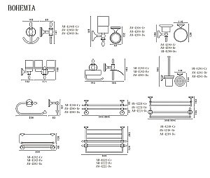 Крючок ART&MAX BOHEMIA AM-E-4286B-Do золото купить в интернет-магазине сантехники Sanbest