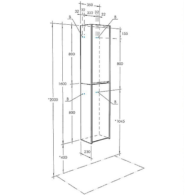 Шкаф Акватон Сканди 35 1A255003SD010 белый для ванной в интернет-магазине сантехники Sanbest