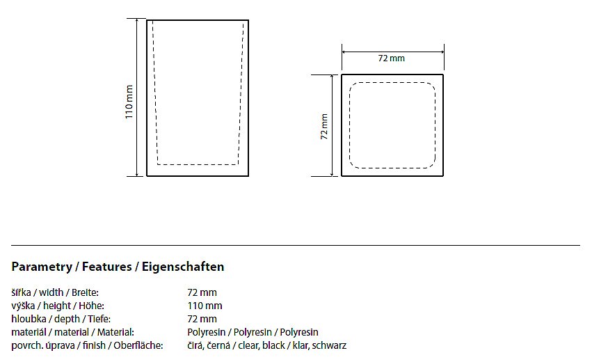 Стакан для зубных щеток Bemeta Vista 120111026-100 черный купить в интернет-магазине сантехники Sanbest