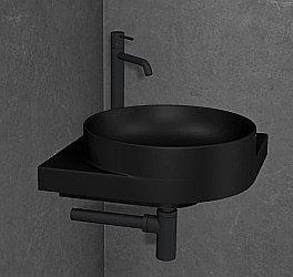 Раковина Ravak Yard 45 C черная матовая/кронштейн черный купить в интернет-магазине Sanbest