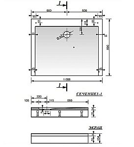 Душевой поддон Эстет Каппа 80x100 белый купить в интернет-магазине Sanbest