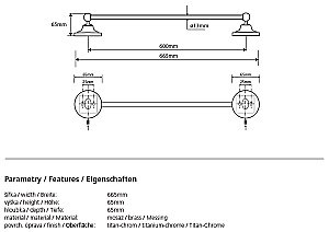 Полотенцедержатель Bemeta Retro 144204048 купить в интернет-магазине сантехники Sanbest
