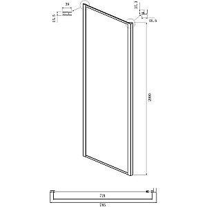 Душевой уголок Ambassador Forsa ABB 17022222ABB-80ABB 160х80 стекло тонированное/профиль черный купить в интернет-магазине Sanbest