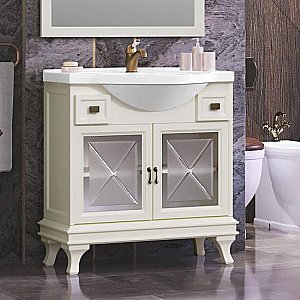 Тумба с раковиной Опадирис Борджи 85 слоновая кость для ванной в интернет-магазине Sanbest