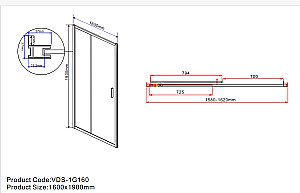 Душевая дверь Vincea GARDA VDS-1G 160хром/прозрачное купить в интернет-магазине Sanbest