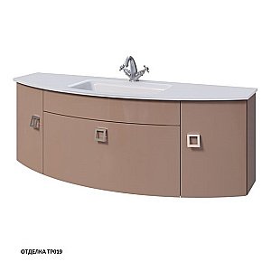 Тумба с раковиной Caprigo Legato 140 1 ящик/раковина стекло бланж для ванной в интернет-магазине Sanbest