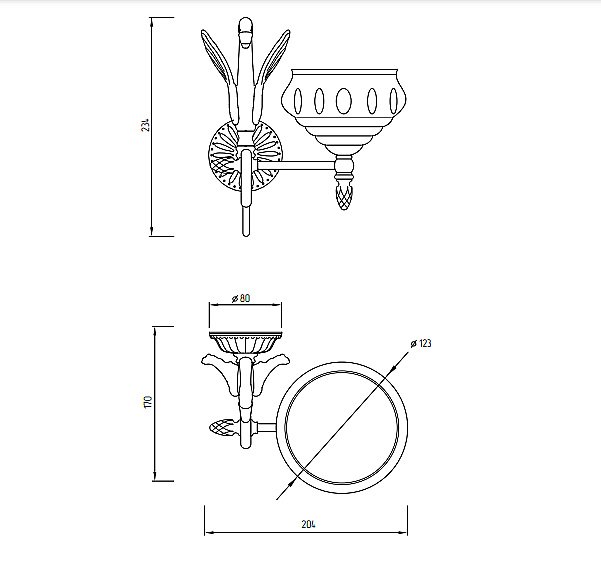Мыльница Migliore Luxor 26116 прозрачное стекло/золото купить в интернет-магазине сантехники Sanbest