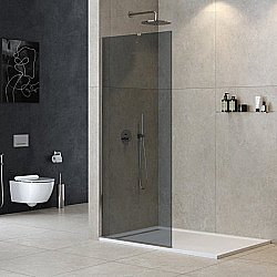 Душевое ограждение Cezares LIBERTA-L-1-TB-120-GR-Cr стекло графит/профиль хром купить в интернет-магазине Sanbest