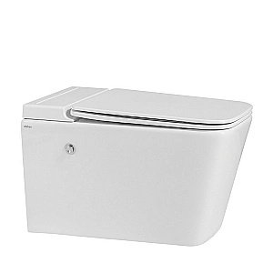 Унитаз подвесной Abber Rechteck AC1202P-AC0101P белый, с крышкой микролифт, с инсталляцией купить в интернет-магазине Sanbest