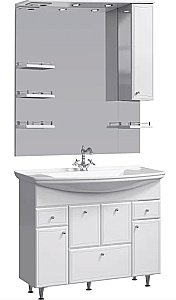 Тумба с раковиной с бельевой корзиной AQWELLA Барселона 105 Т10/к для ванной в интернет-магазине Sanbest