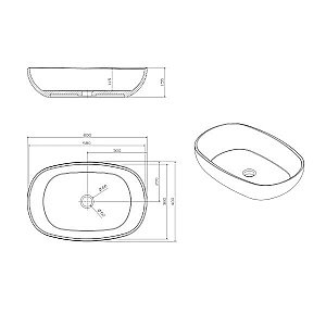 Раковина накладная прозрачная ABBER Kristall AT2805Onyx черная купить в интернет-магазине Sanbest
