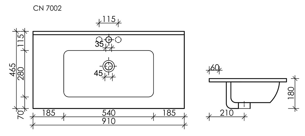 Тумба с раковиной Sancos Libra LB90W белый глянец для ванной в интернет-магазине Sanbest