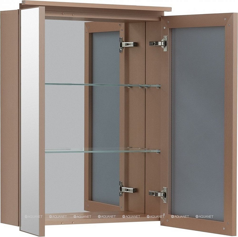 Зеркальный шкаф De Aqua Алюминиум 261764 60 медь купить в интернет-магазине сантехники Sanbest