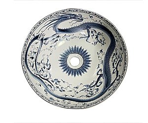 Раковина накладная Bronze de Luxe Dynasty 40,5 4008 с декором купить в интернет-магазине Sanbest